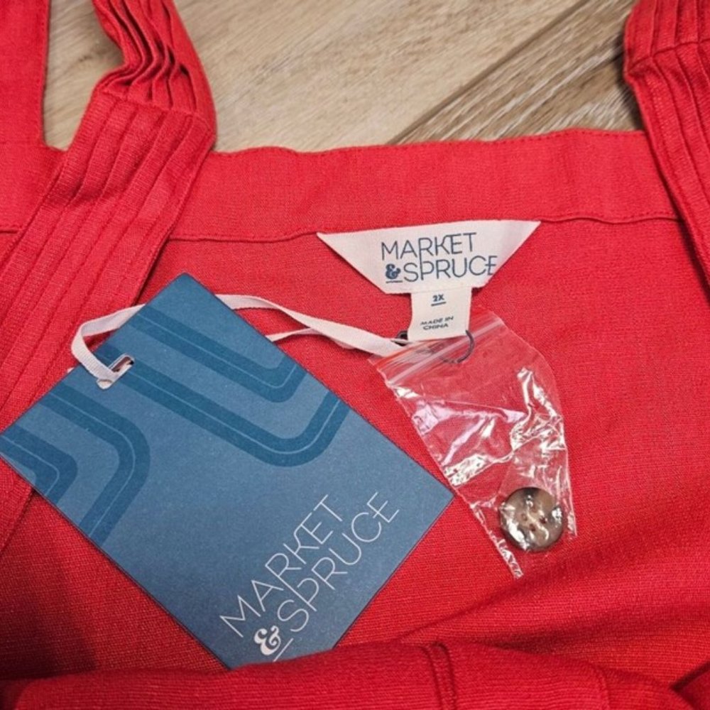 Market and Spruce Tenley Button Front Tank Top NWT - Picture 3 of 4